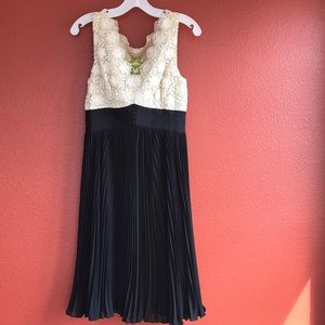 Anthropologie black & cream party dress